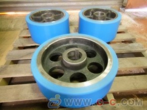 武漢腳輪,車輪耐磨聚氨酯橡膠包膠,驅(qū)動(dòng)輪包膠